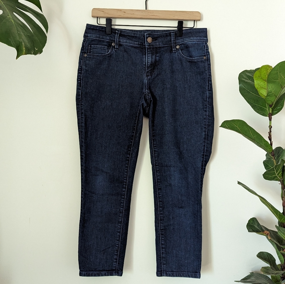 LOFT | Modern Crop | 27/4 | Dark Wash Denim Jean